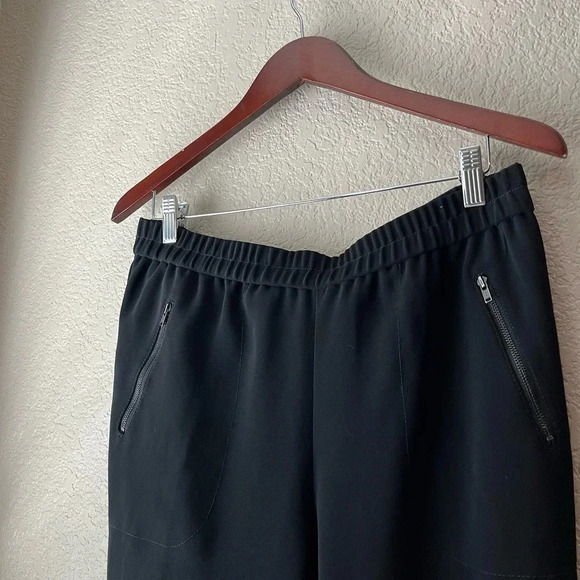 J. Crew Women’s Pull On Jogger Pants Side Zipper 10 Black - Picture 3 of 7